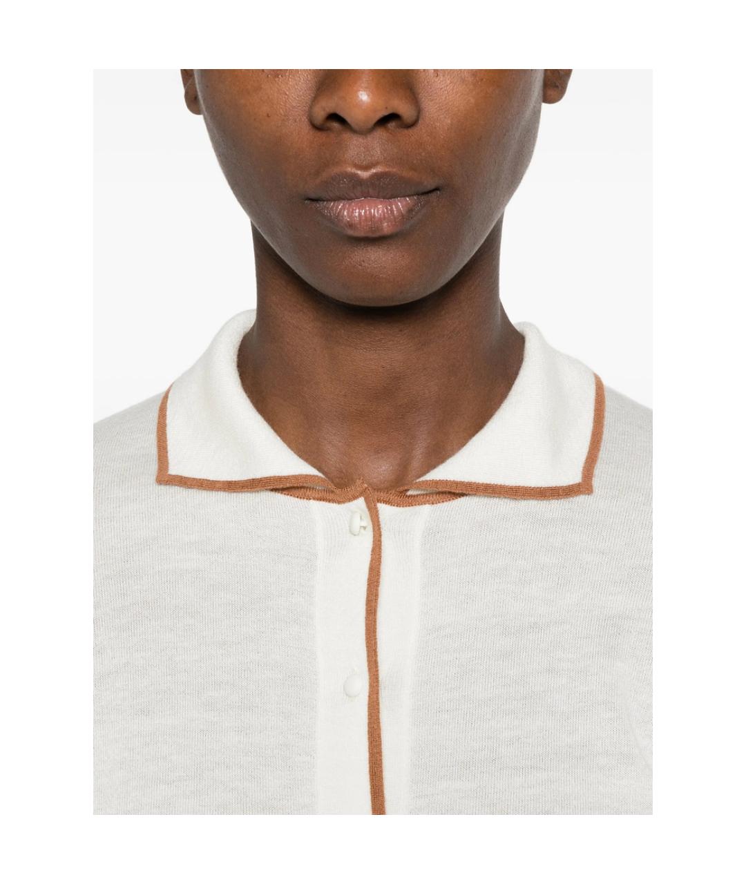 MAX MARA STUDIO Белый шерстяной кардиган, фото 2