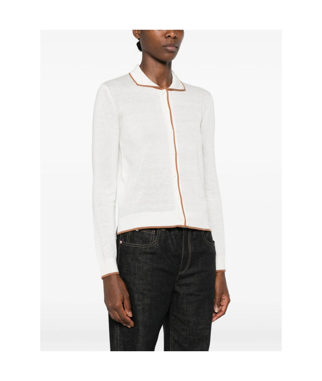 MAX MARA STUDIO Белый шерстяной кардиган, фото 3