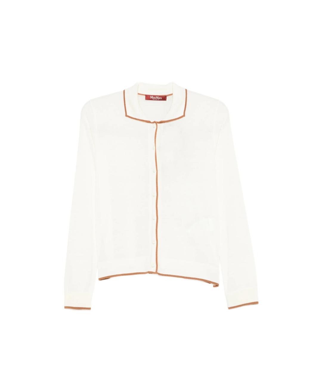 MAX MARA STUDIO Белый шерстяной кардиган, фото 1