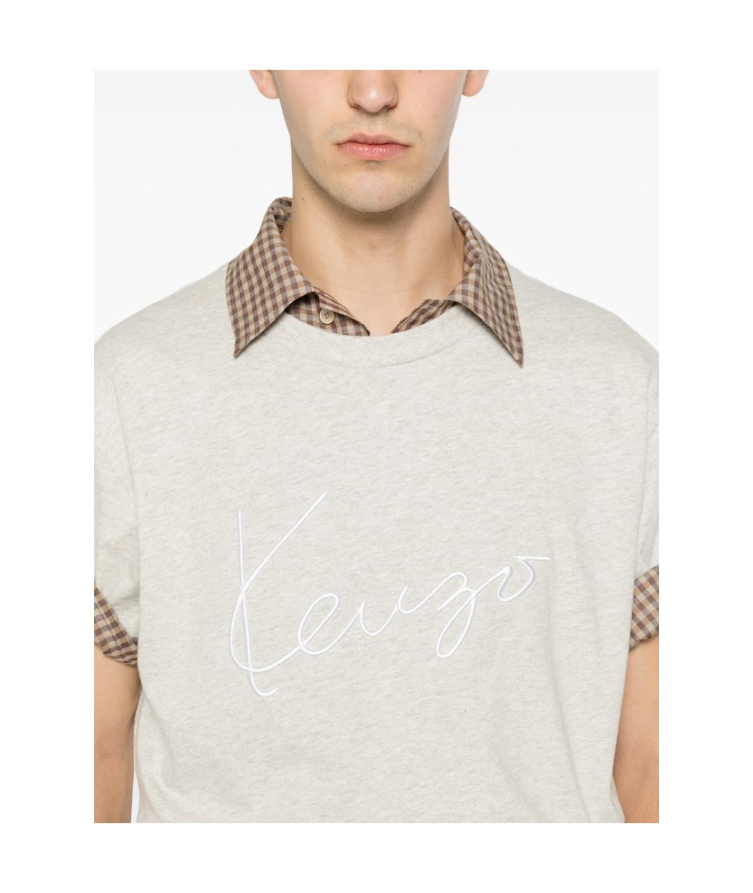 KENZO Серая футболка, фото 5