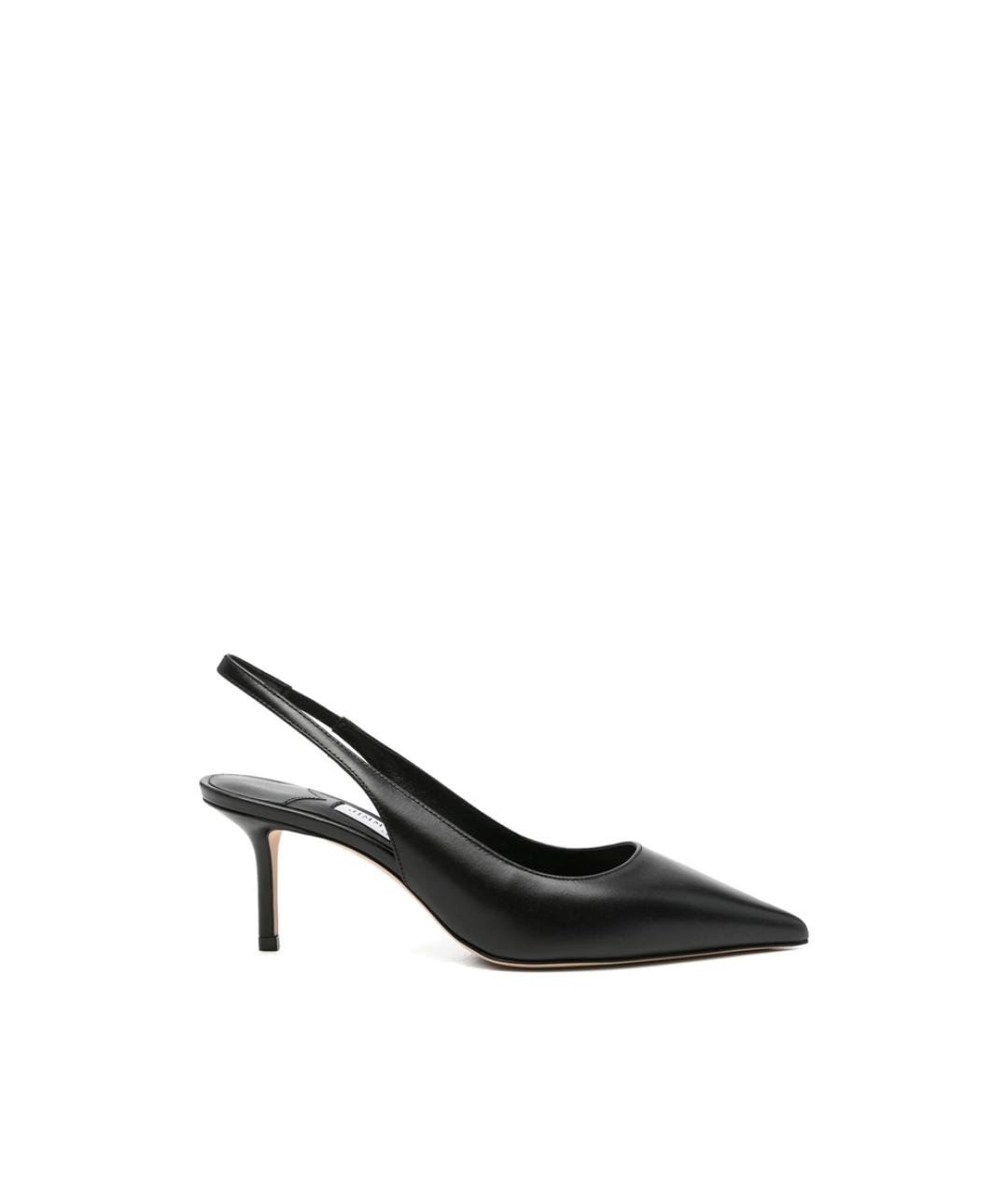 JIMMY CHOO Черные кожаные туфли, фото 1