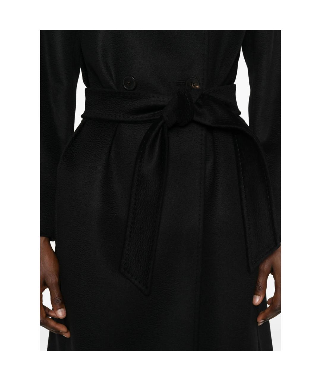 MAX MARA STUDIO Черное шерстяное пальто, фото 3