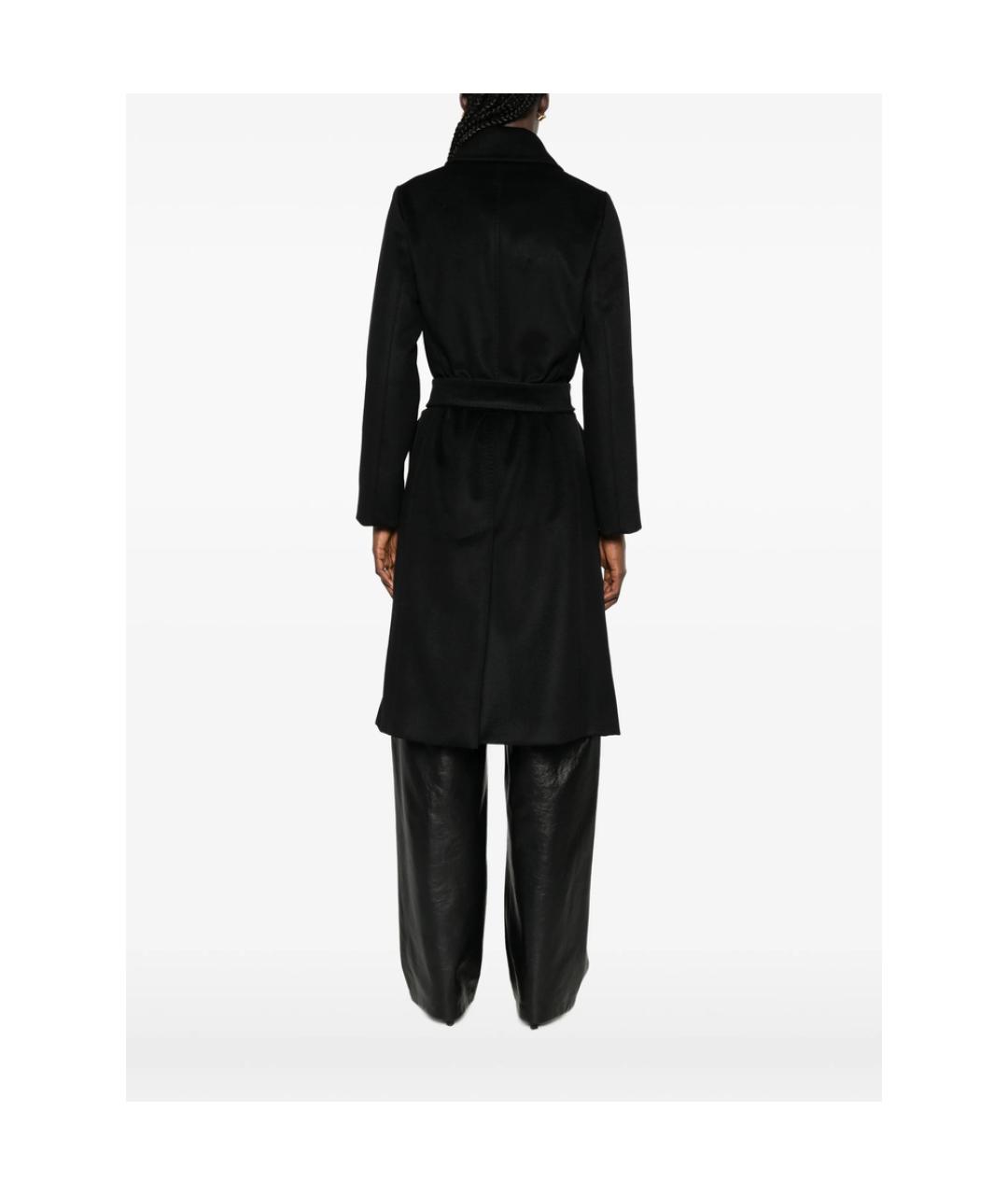 MAX MARA STUDIO Черное шерстяное пальто, фото 2