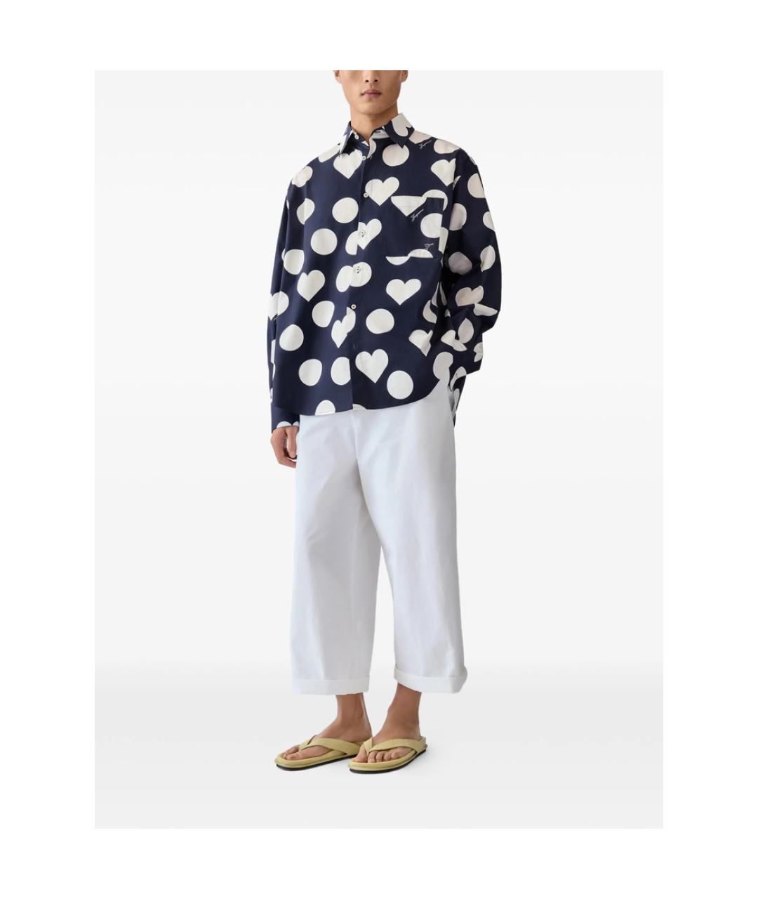JACQUEMUS Синяя хлопковая кэжуал рубашка, фото 5