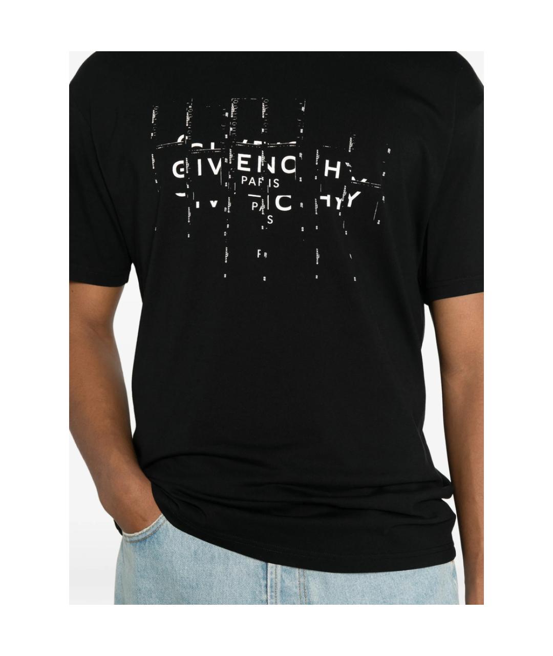 GIVENCHY Черная хлопковая футболка, фото 5