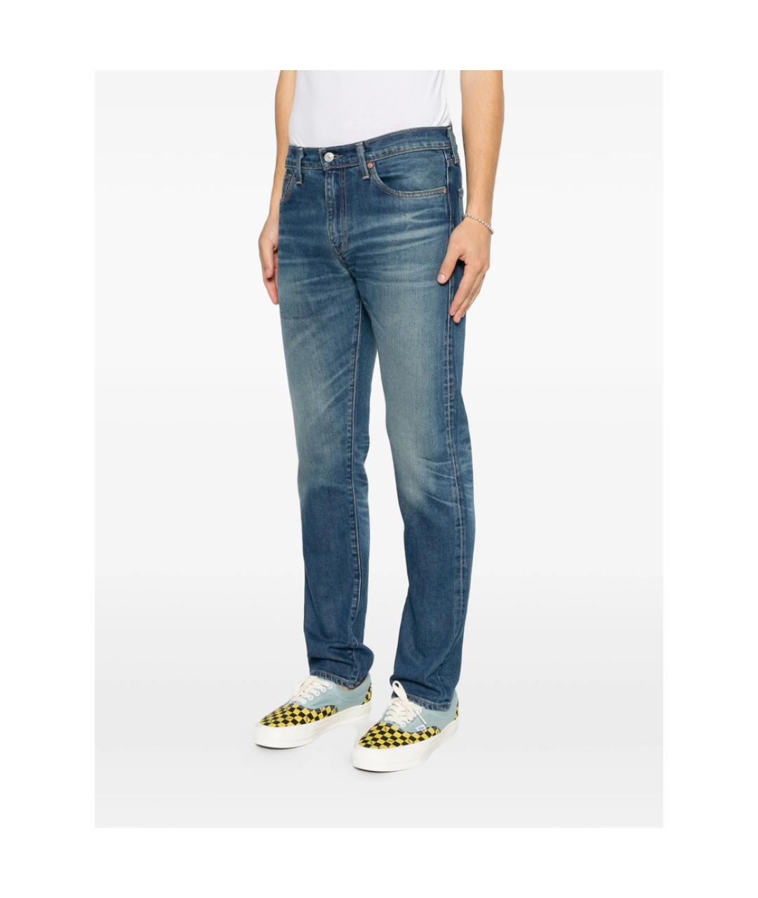 LEVI'S Синие хлопковые прямые джинсы, фото 5