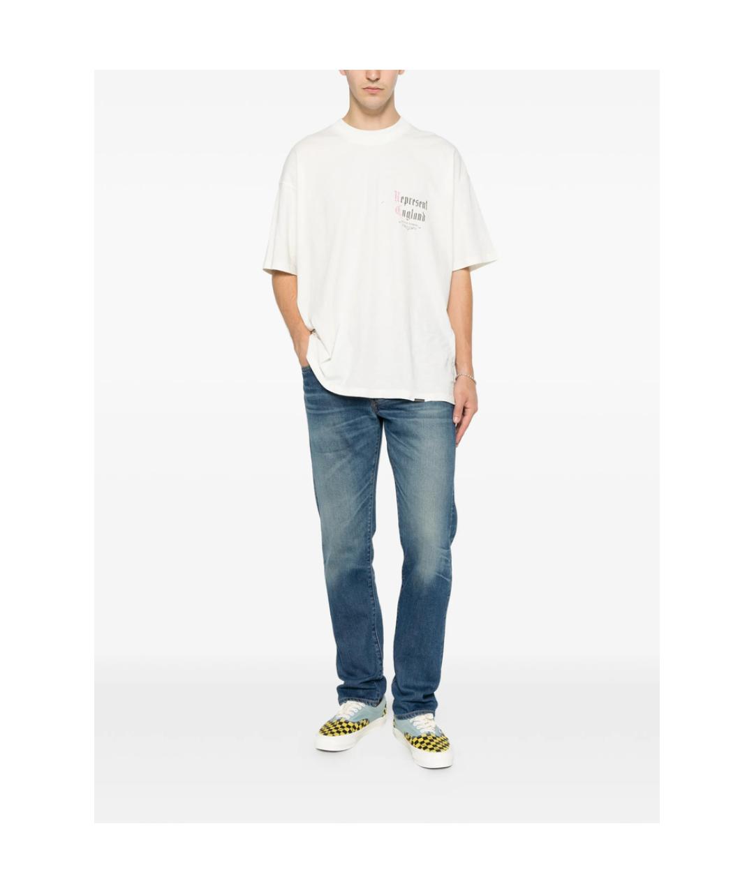 LEVI'S Синие хлопковые прямые джинсы, фото 3