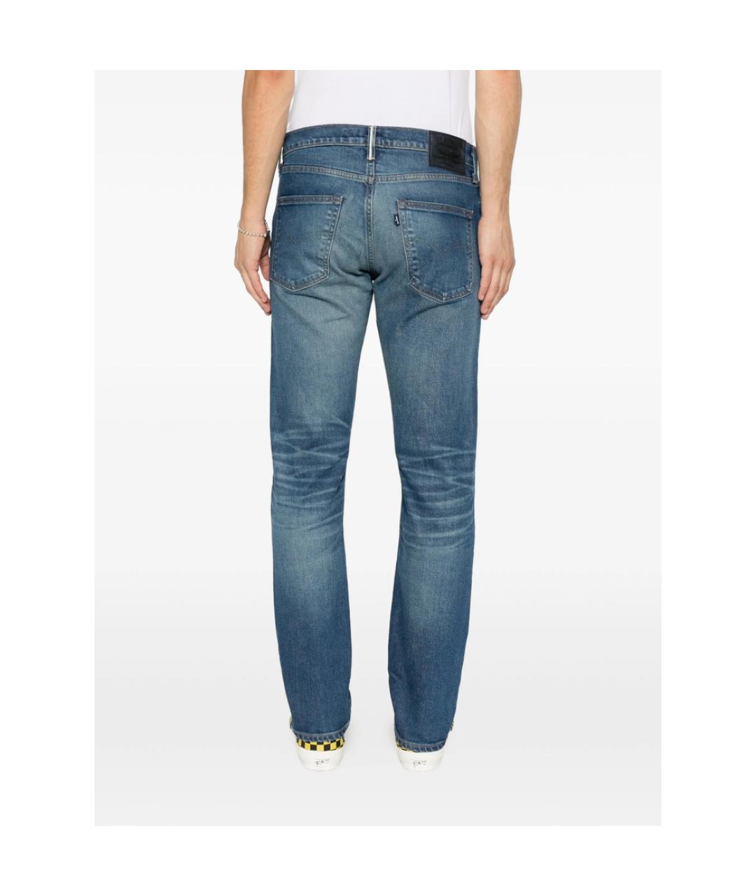 LEVI'S Синие хлопковые прямые джинсы, фото 2