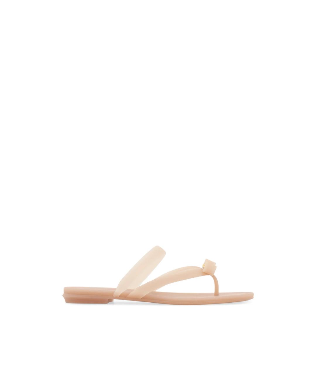 FERRAGAMO Розовые резиновые шлепанцы, фото 1
