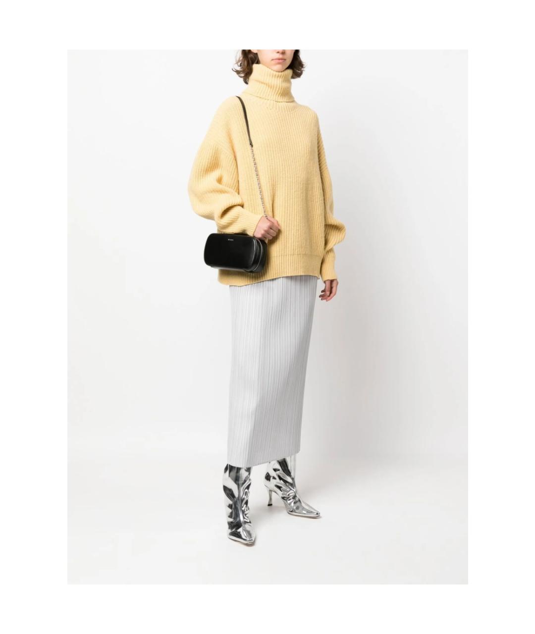 JIL SANDER Черная кожаная сумка через плечо, фото 4