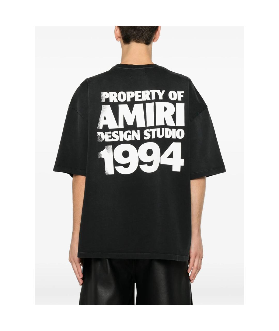 AMIRI Черная хлопковая футболка, фото 5