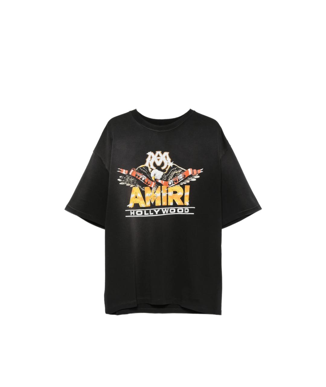 AMIRI Черная хлопковая футболка, фото 1