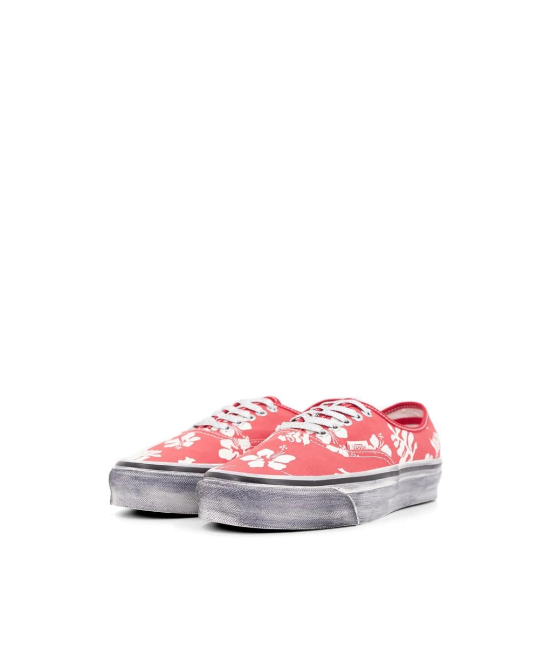 VANS Красные текстильные низкие кроссовки / кеды, фото 2