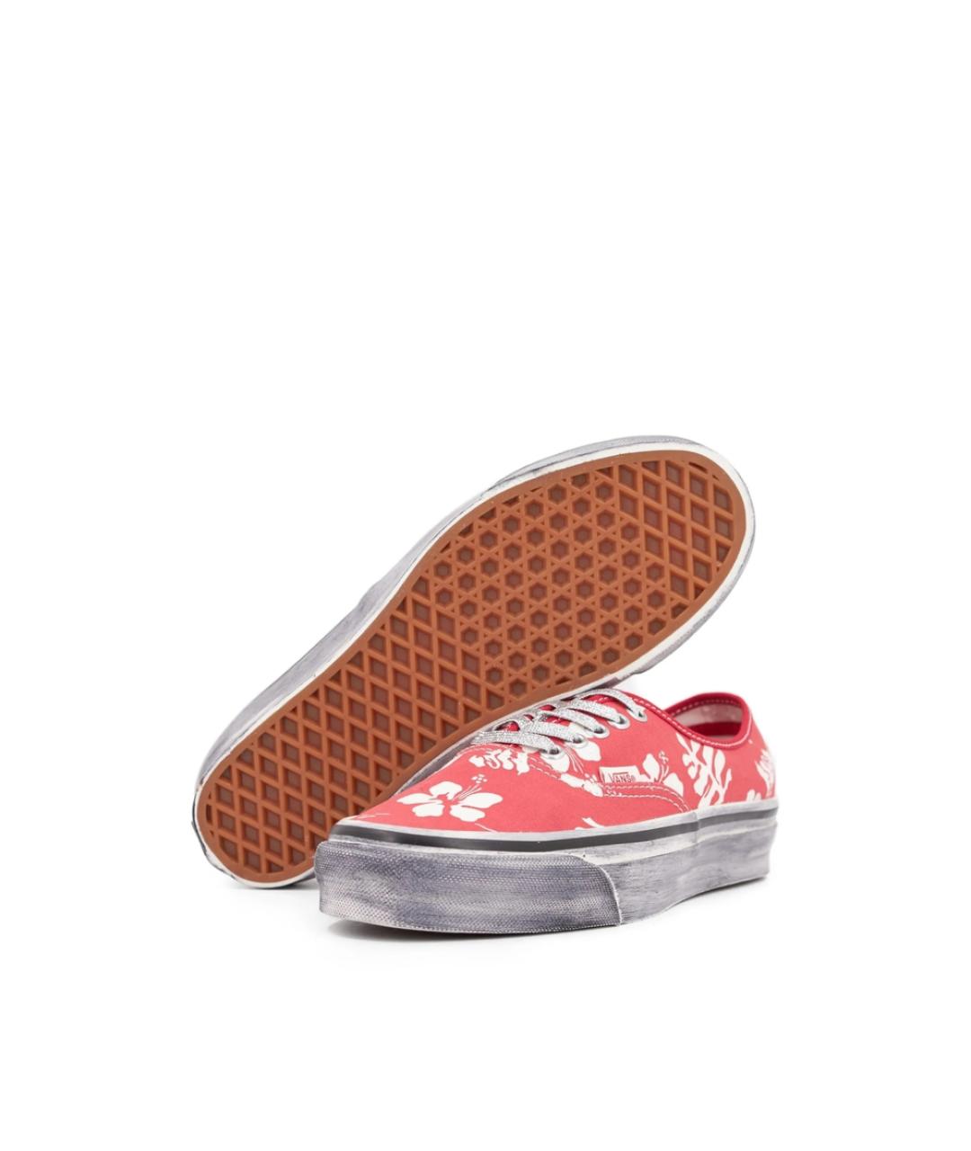 VANS Красные текстильные низкие кроссовки / кеды, фото 3