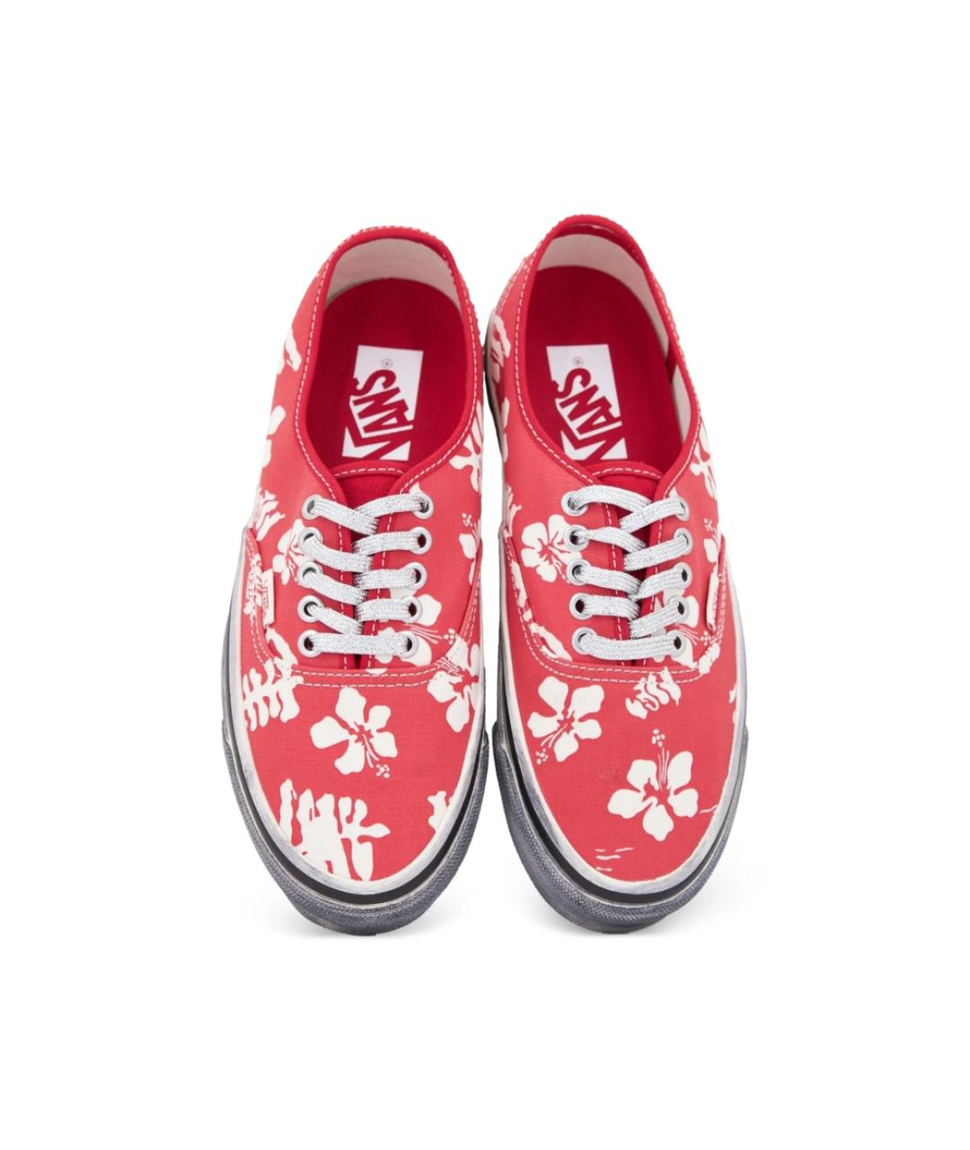 VANS Красные текстильные низкие кроссовки / кеды, фото 4