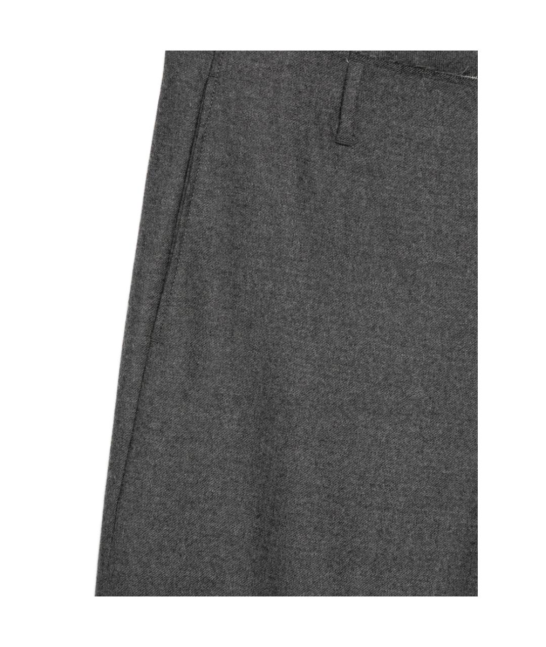 MM6 MAISON MARGIELA Серые шерстяные классические брюки, фото 3