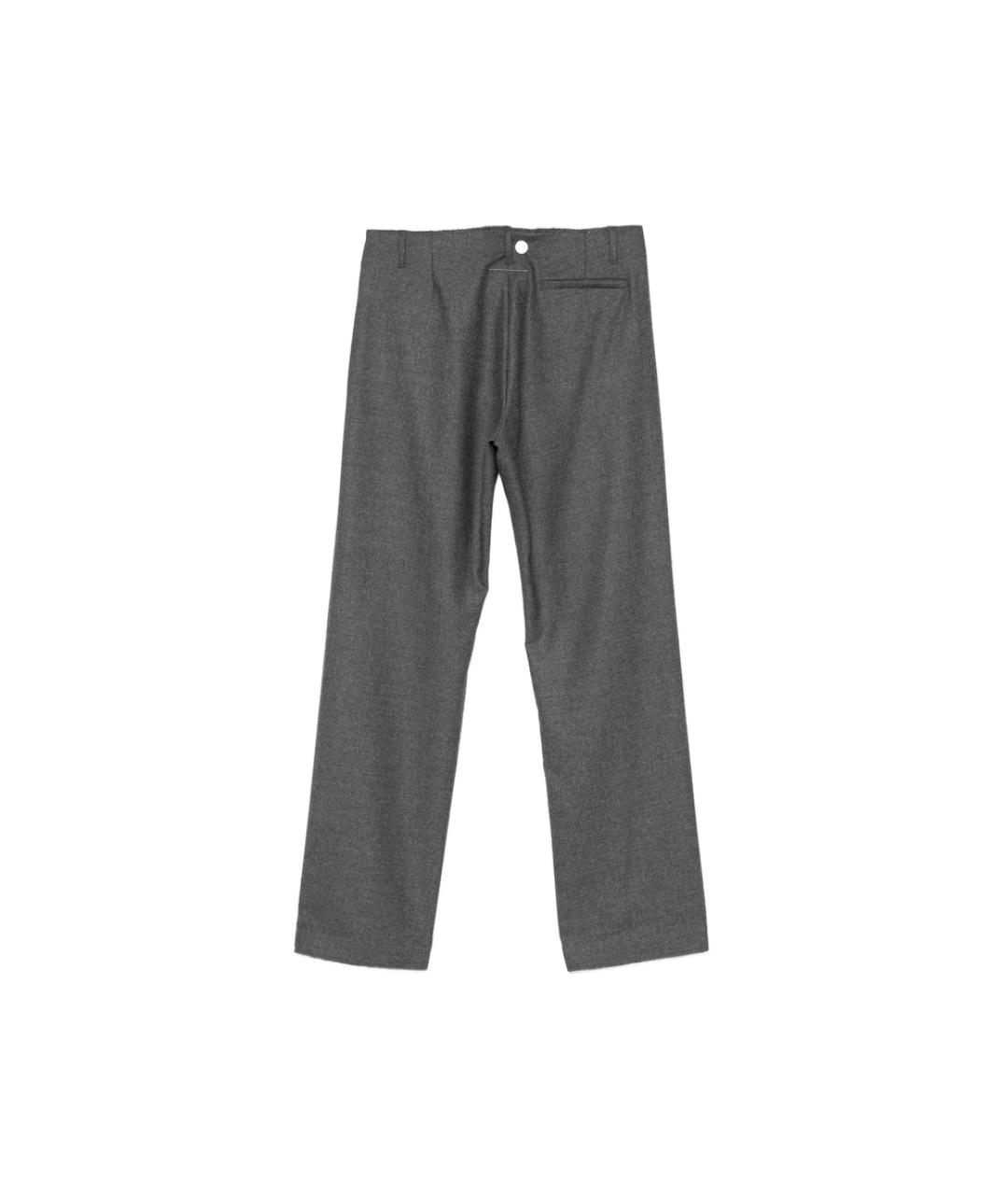 MM6 MAISON MARGIELA Серые шерстяные классические брюки, фото 2