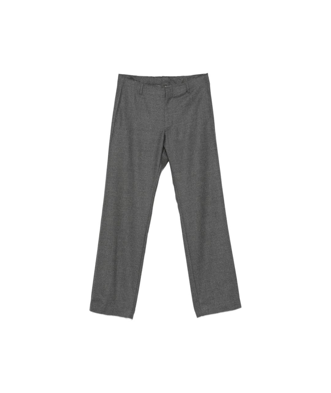 MM6 MAISON MARGIELA Серые шерстяные классические брюки, фото 1