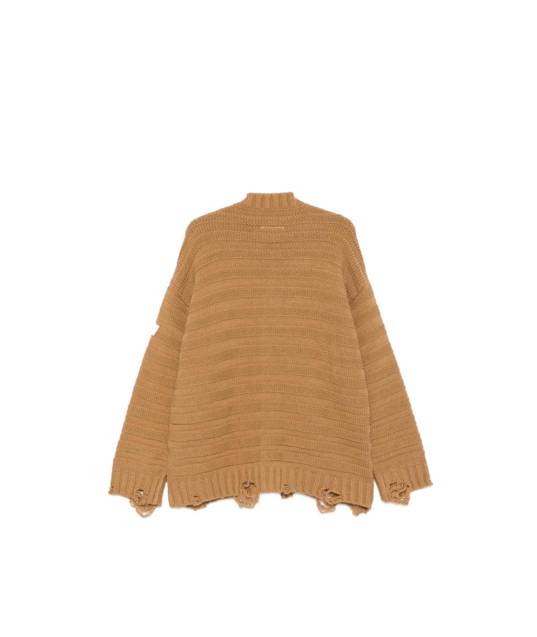 MM6 MAISON MARGIELA Бежевый шерстяной кардиган, фото 2