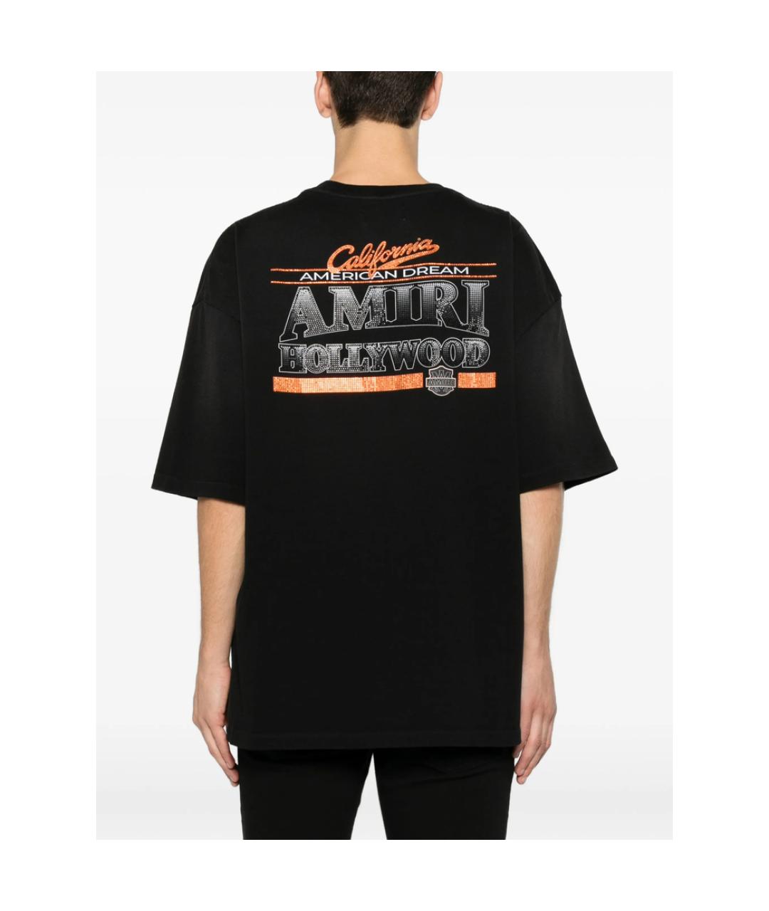 AMIRI Черная хлопковая футболка, фото 4