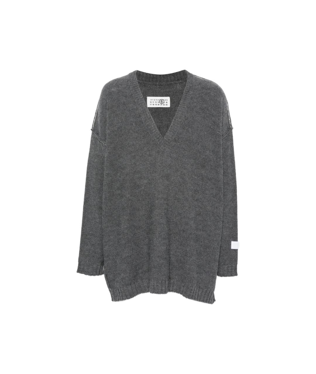 MM6 MAISON MARGIELA Серый шерстяной джемпер / свитер, фото 1