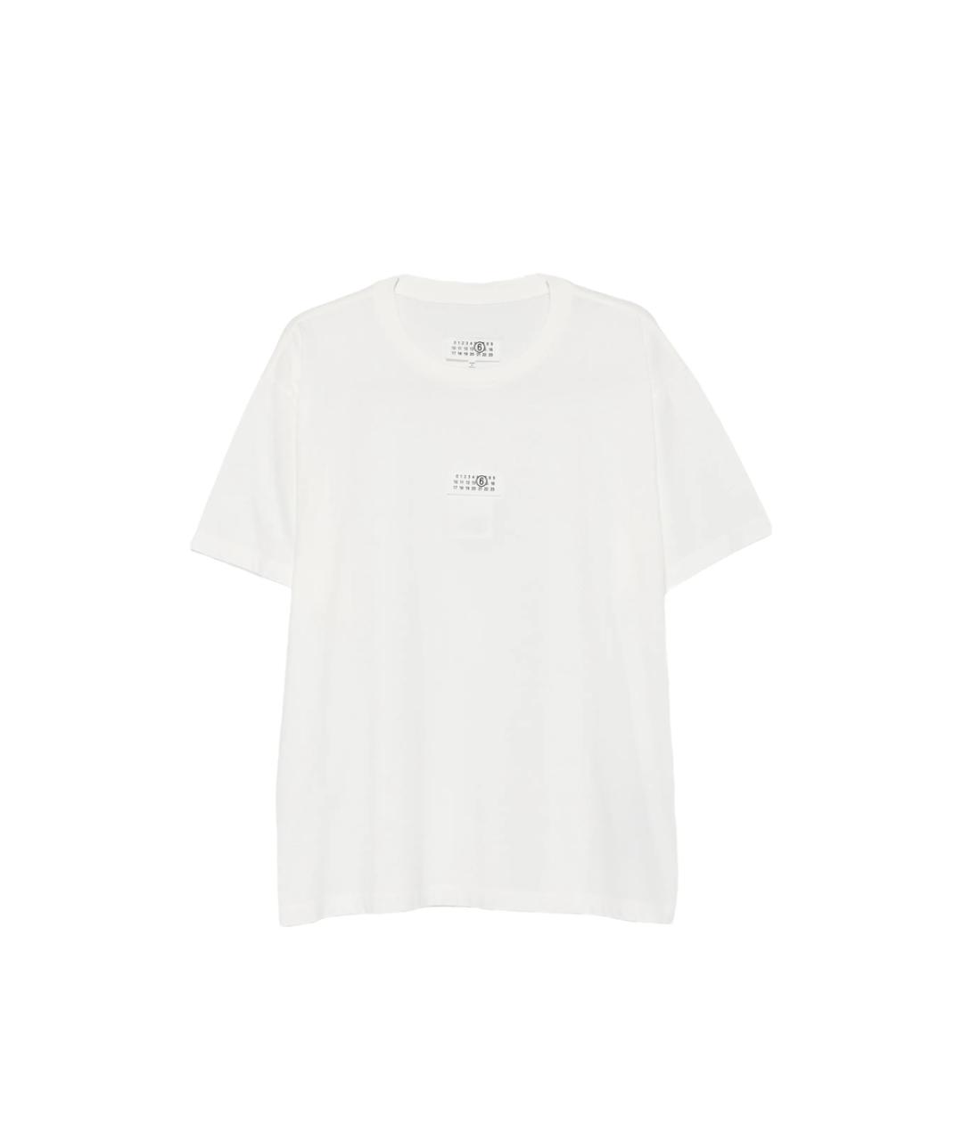 MM6 MAISON MARGIELA Белая хлопковая футболка, фото 1
