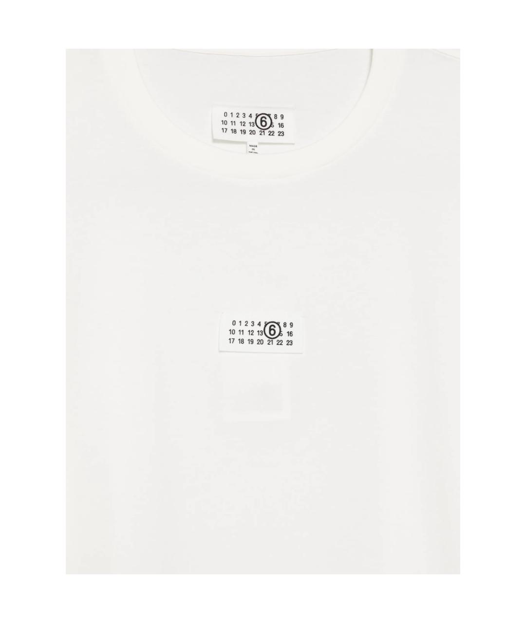 MM6 MAISON MARGIELA Белая хлопковая футболка, фото 3