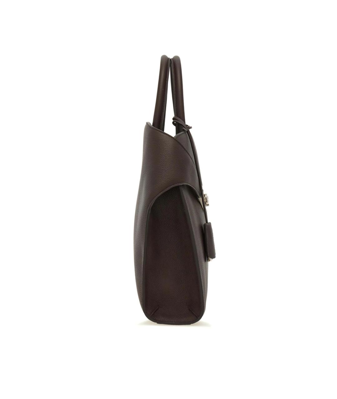 FERRAGAMO Коричневая кожаная сумка тоут, фото 3