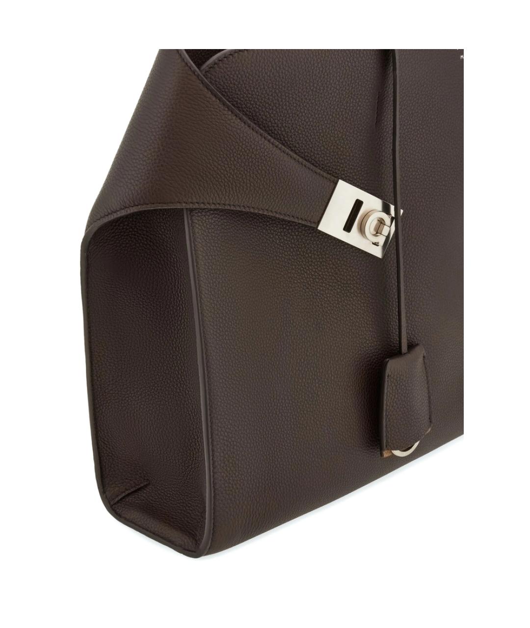 FERRAGAMO Коричневая кожаная сумка тоут, фото 5