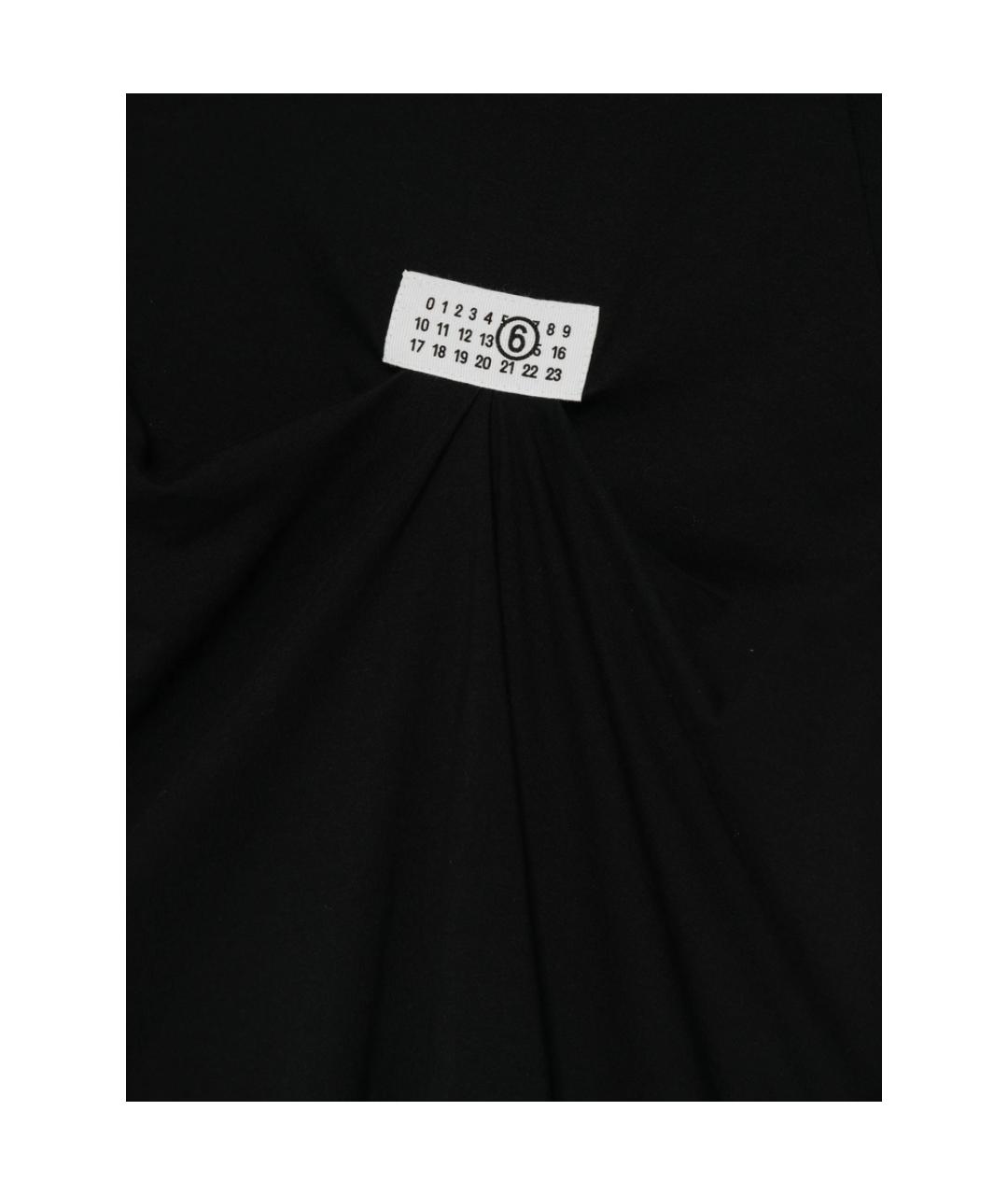 MM6 MAISON MARGIELA Черная хлопковая футболка, фото 3