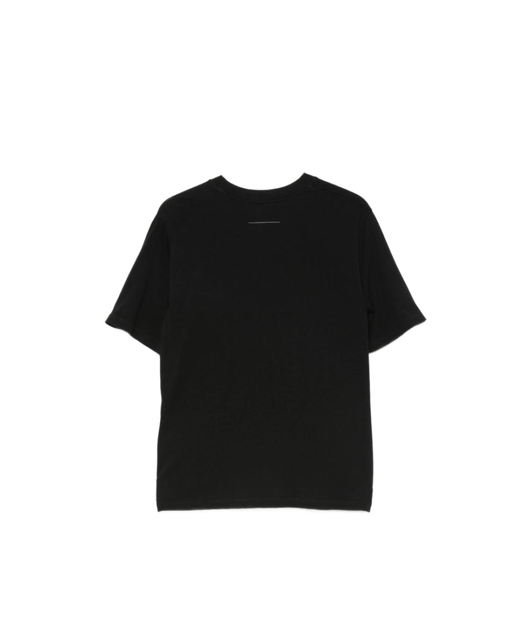 MM6 MAISON MARGIELA Черная хлопковая футболка, фото 2
