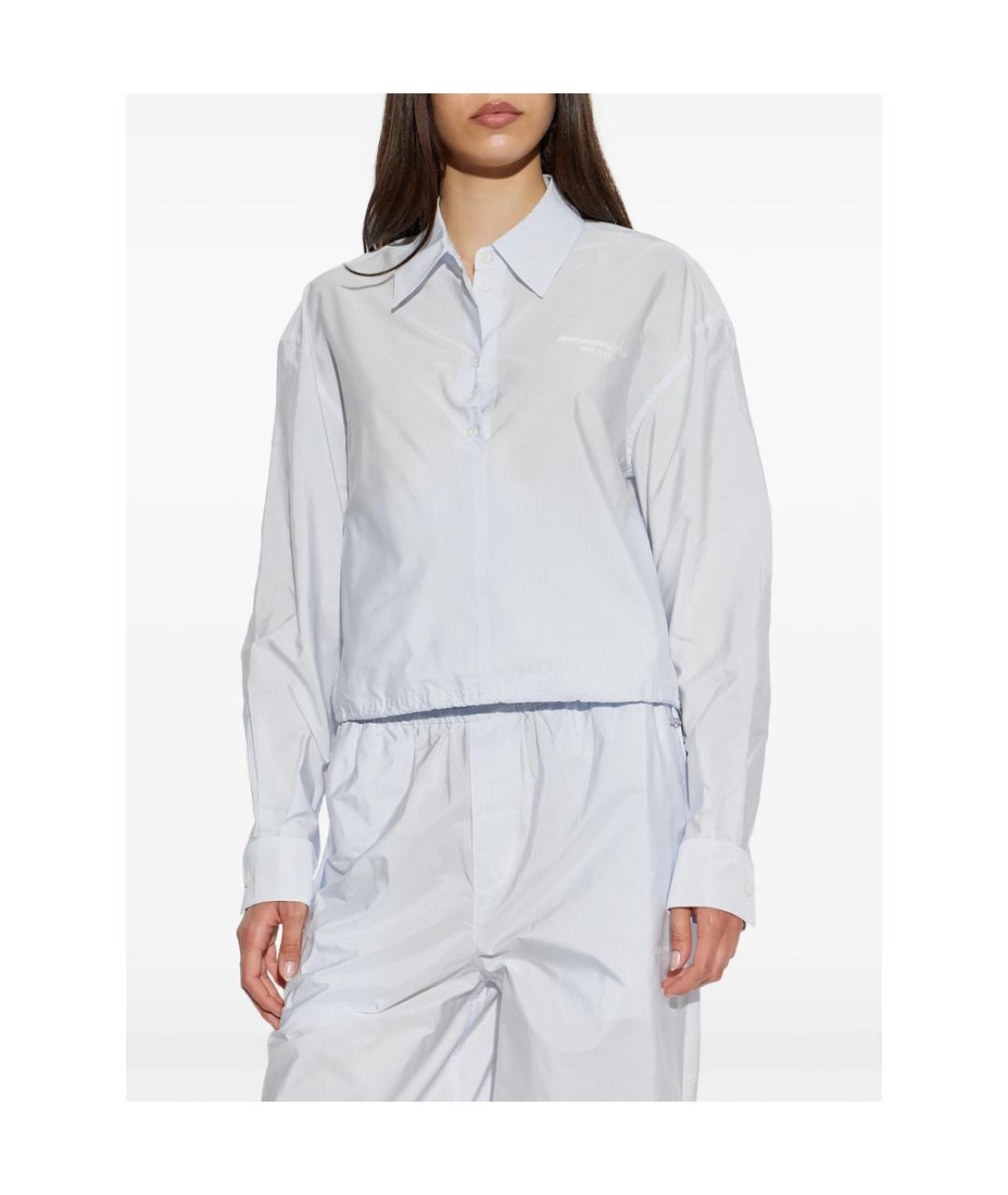 ALEXANDER WANG Голубая полиэстеровая рубашка, фото 4