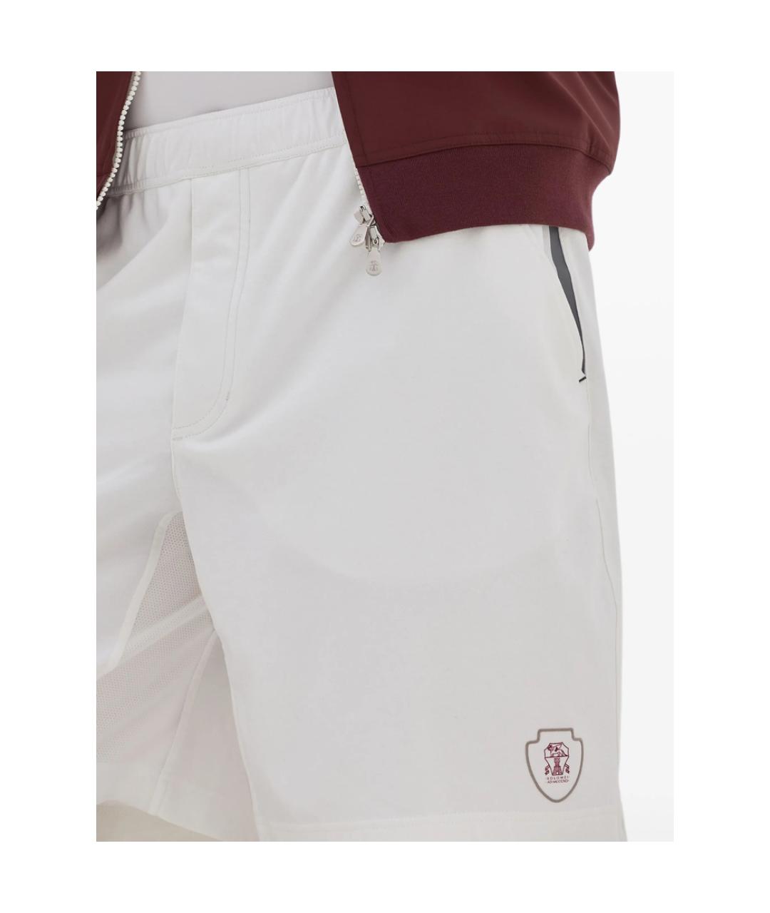 BRUNELLO CUCINELLI Белые хлопковые шорты, фото 5