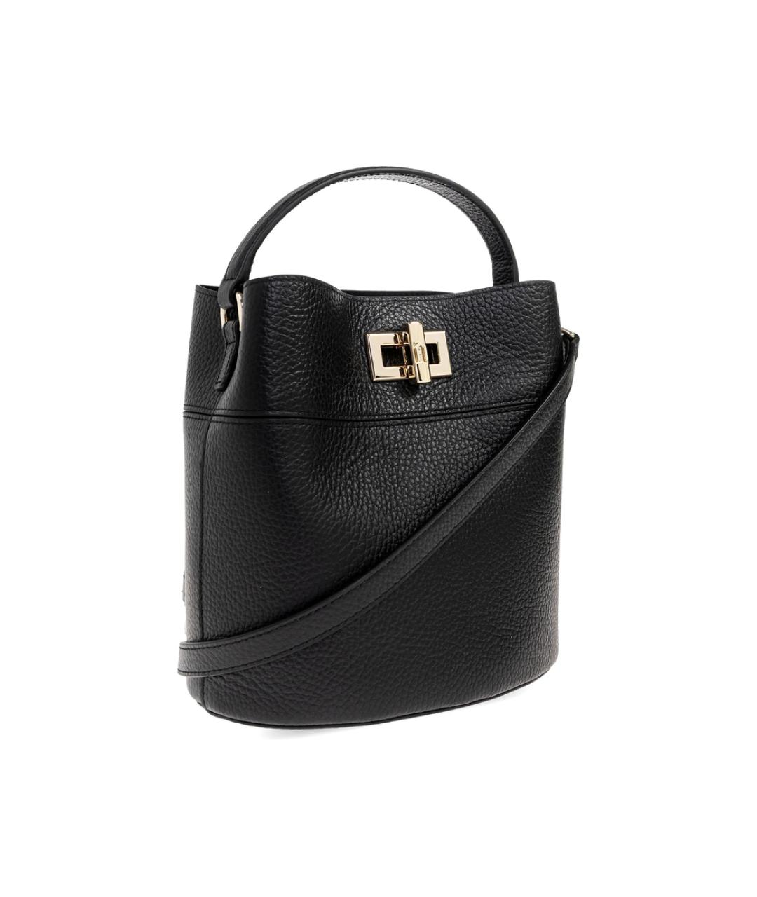 FURLA Черная кожаная сумка через плечо, фото 4
