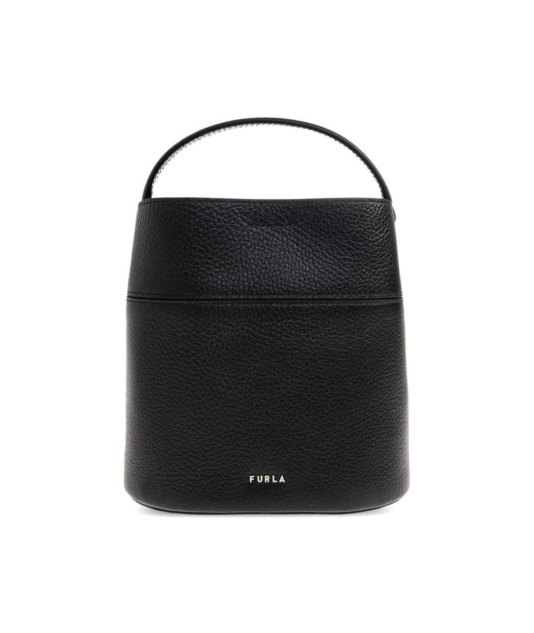FURLA Черная кожаная сумка через плечо, фото 2