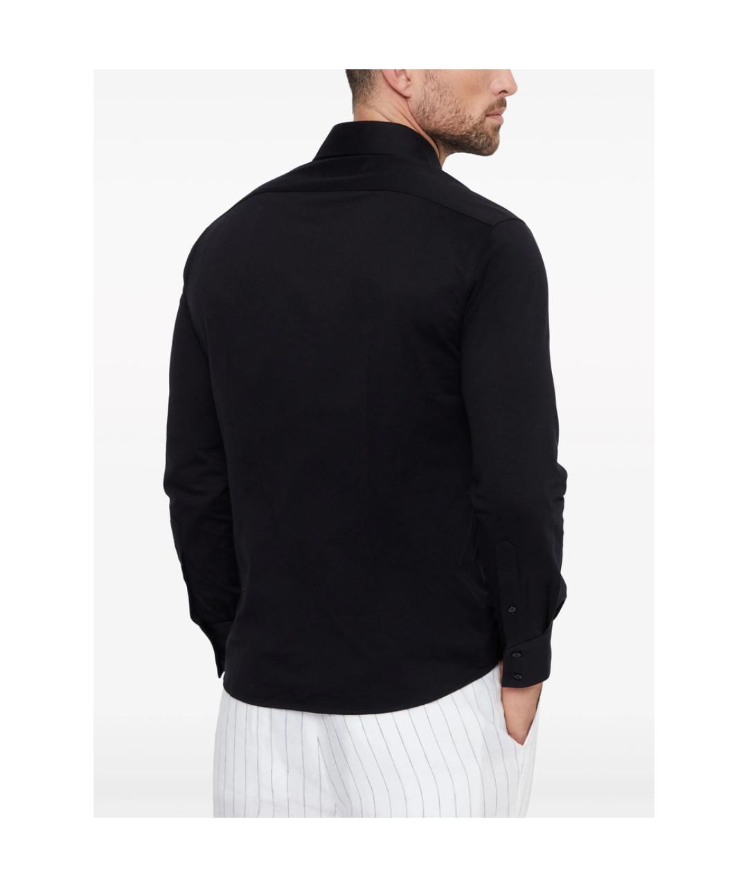BRUNELLO CUCINELLI Черная хлопковая классическая рубашка, фото 4