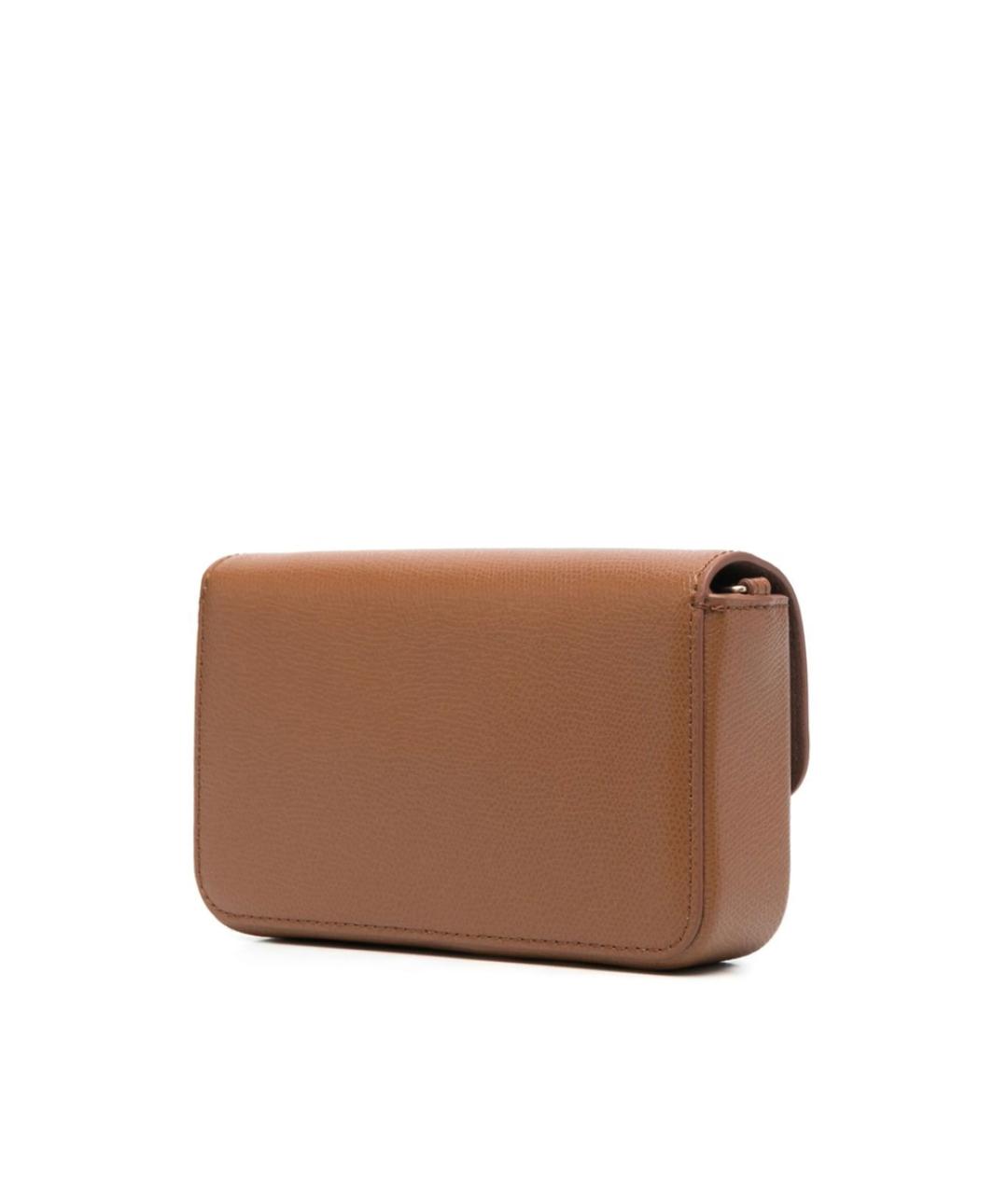 FURLA Коричневая кожаная сумка через плечо, фото 4