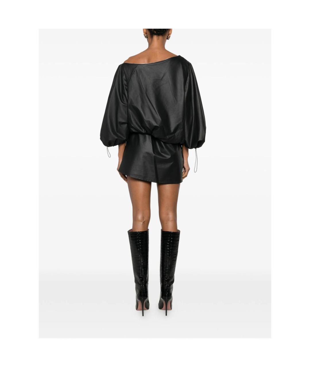 ALEXANDER WANG Черное полиэстеровое коктейльное платье, фото 3