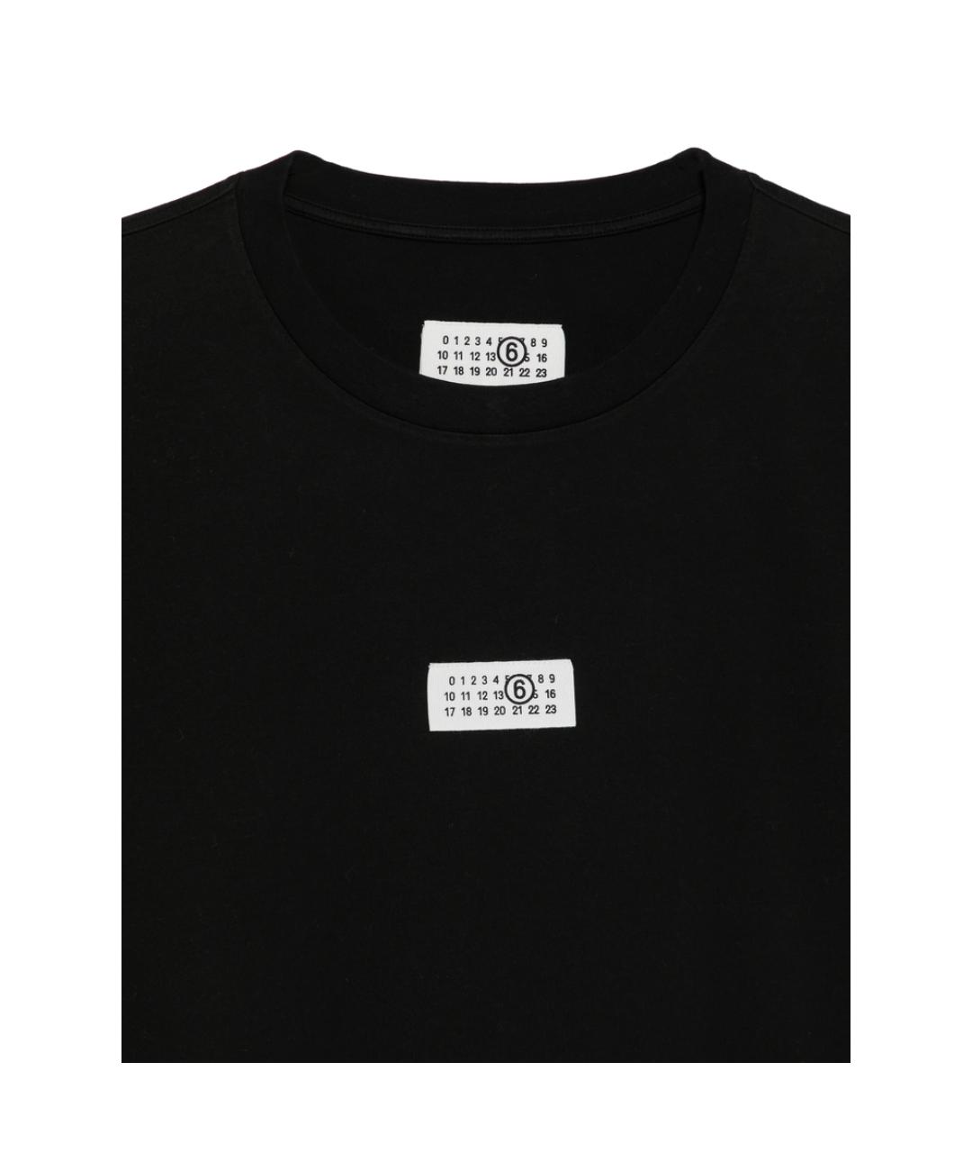 MM6 MAISON MARGIELA Черная хлопковая футболка, фото 3