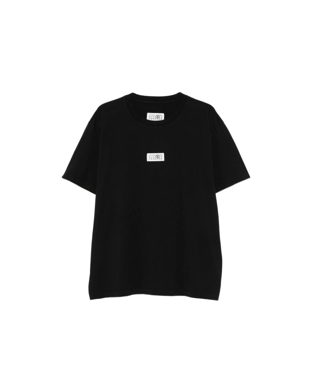 MM6 MAISON MARGIELA Черная хлопковая футболка, фото 1