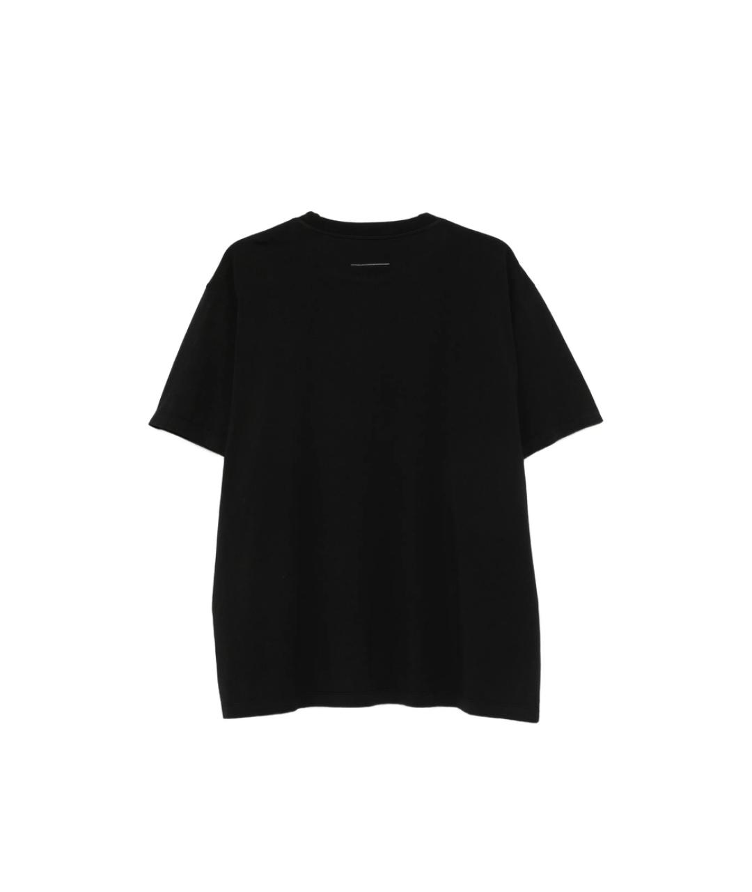MM6 MAISON MARGIELA Черная хлопковая футболка, фото 2