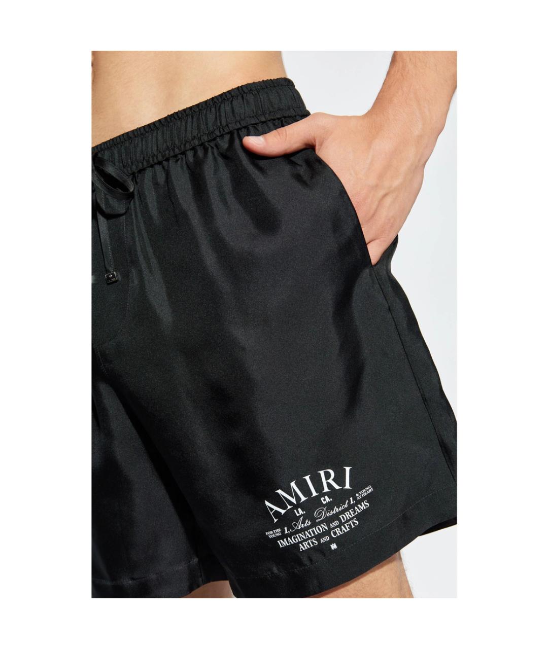 AMIRI Черные шелковые шорты, фото 5