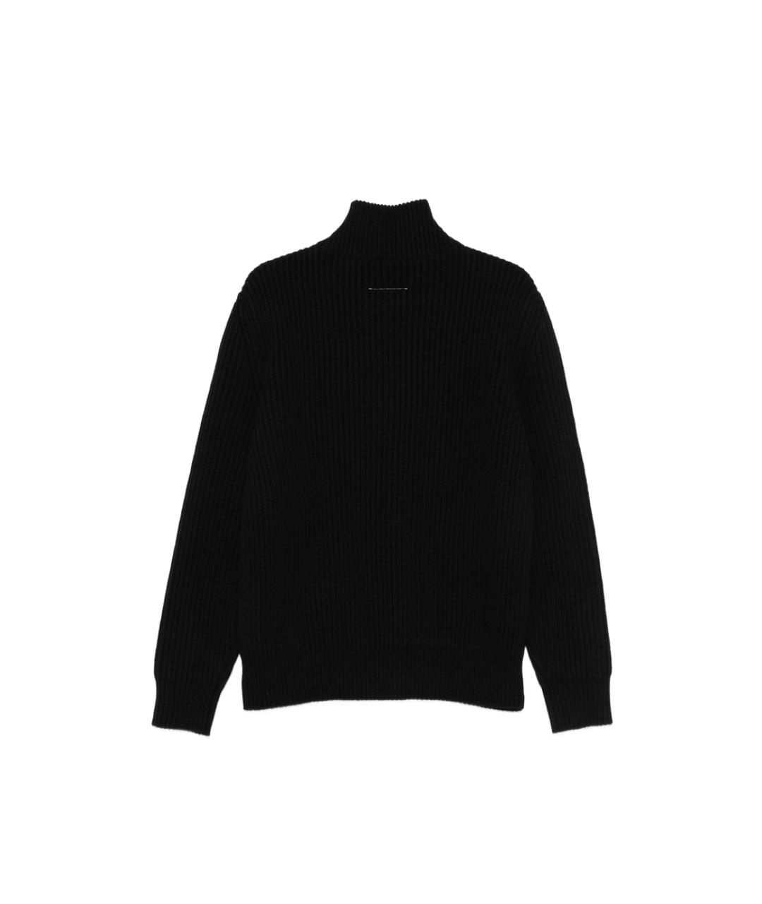 MM6 MAISON MARGIELA Черный шерстяной кардиган, фото 3