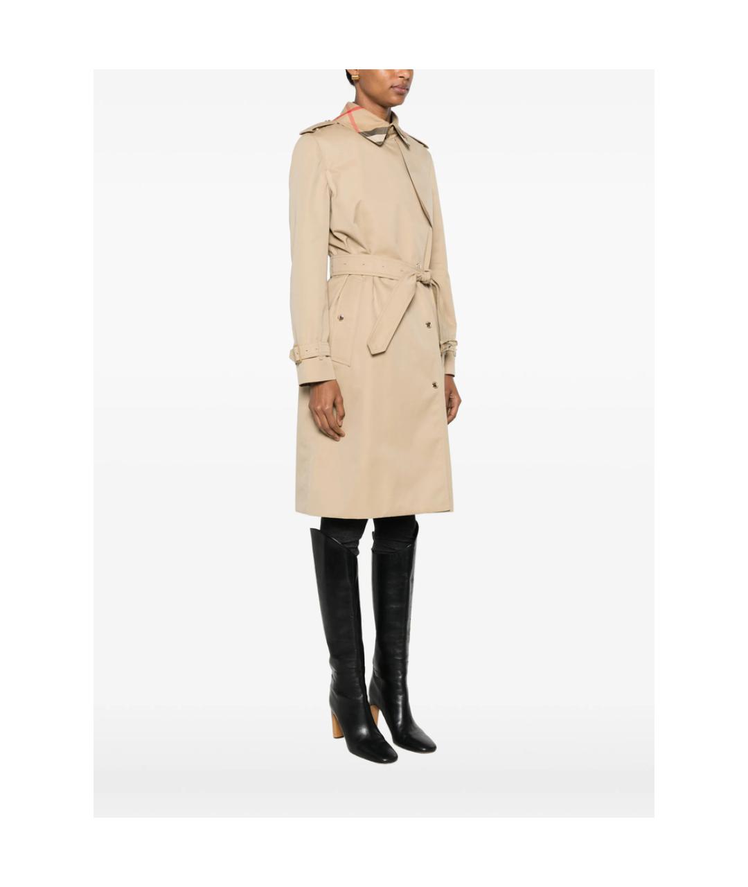 BURBERRY Бежевый хлопковый тренч/плащ, фото 2