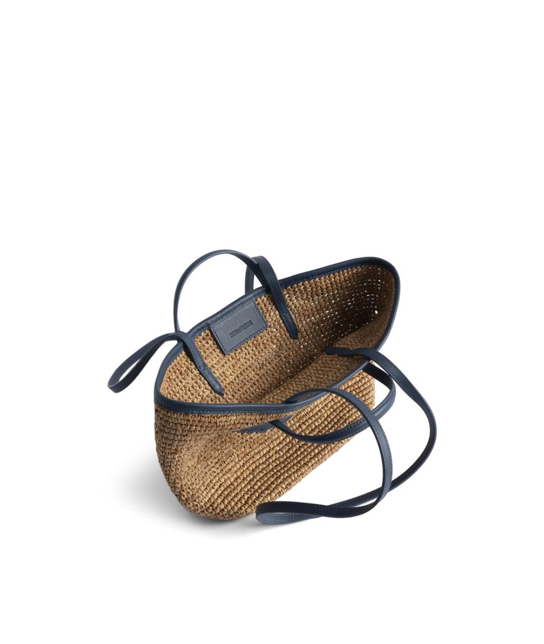 ZADIG & VOLTAIRE Бежевая плетеная сумка тоут, фото 3