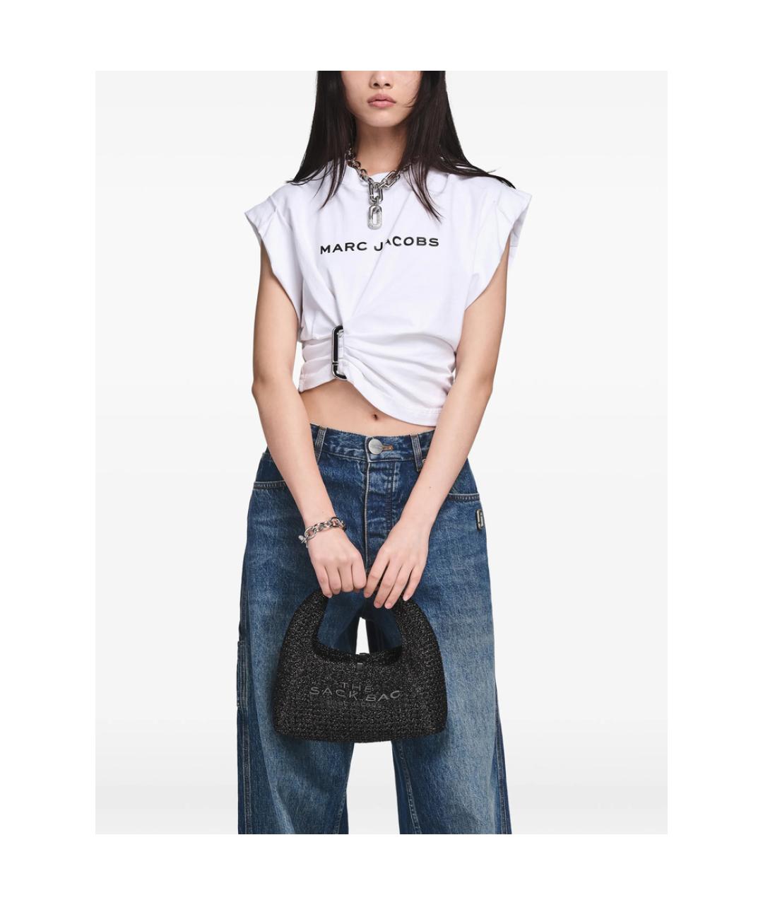 MARC JACOBS Черная плетеная сумка с короткими ручками, фото 3