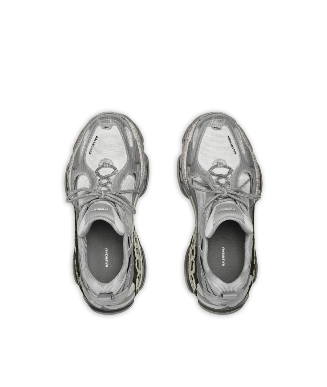 BALENCIAGA Серые синтетические низкие кроссовки / кеды, фото 4