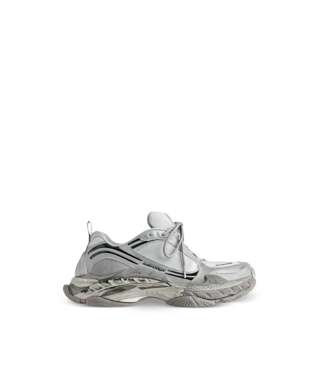 BALENCIAGA Серые синтетические низкие кроссовки / кеды, фото 1
