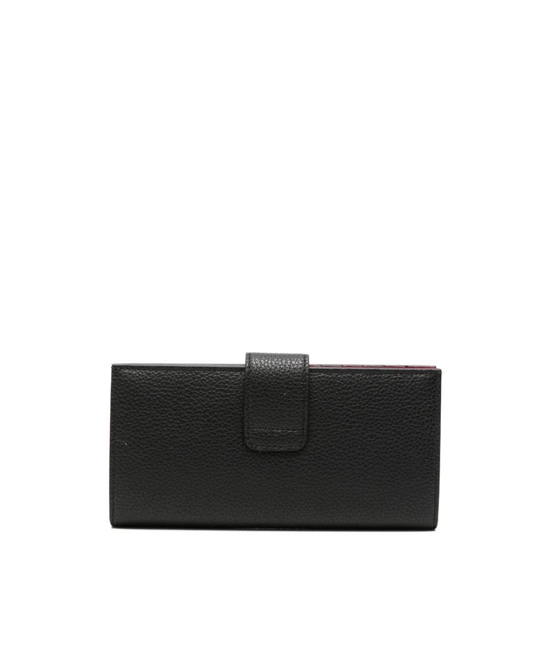 FERRAGAMO Черный кожаный кошелек, фото 2