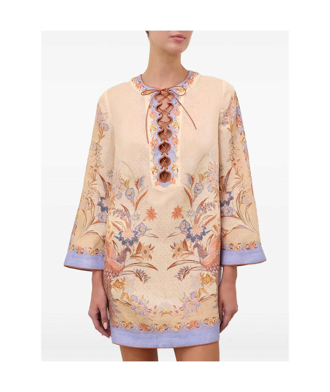 ZIMMERMANN Мульти хлопковое повседневное платье, фото 5